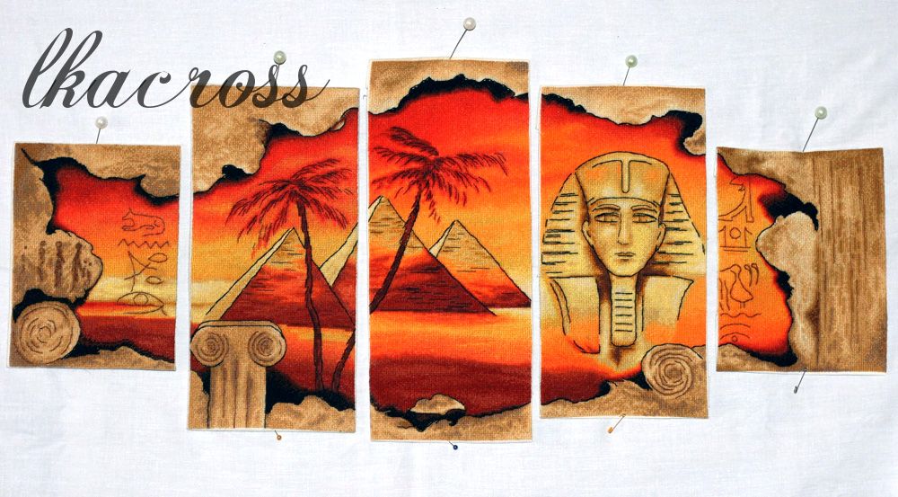 Схема для вышивки крестом Египет. Отшив.